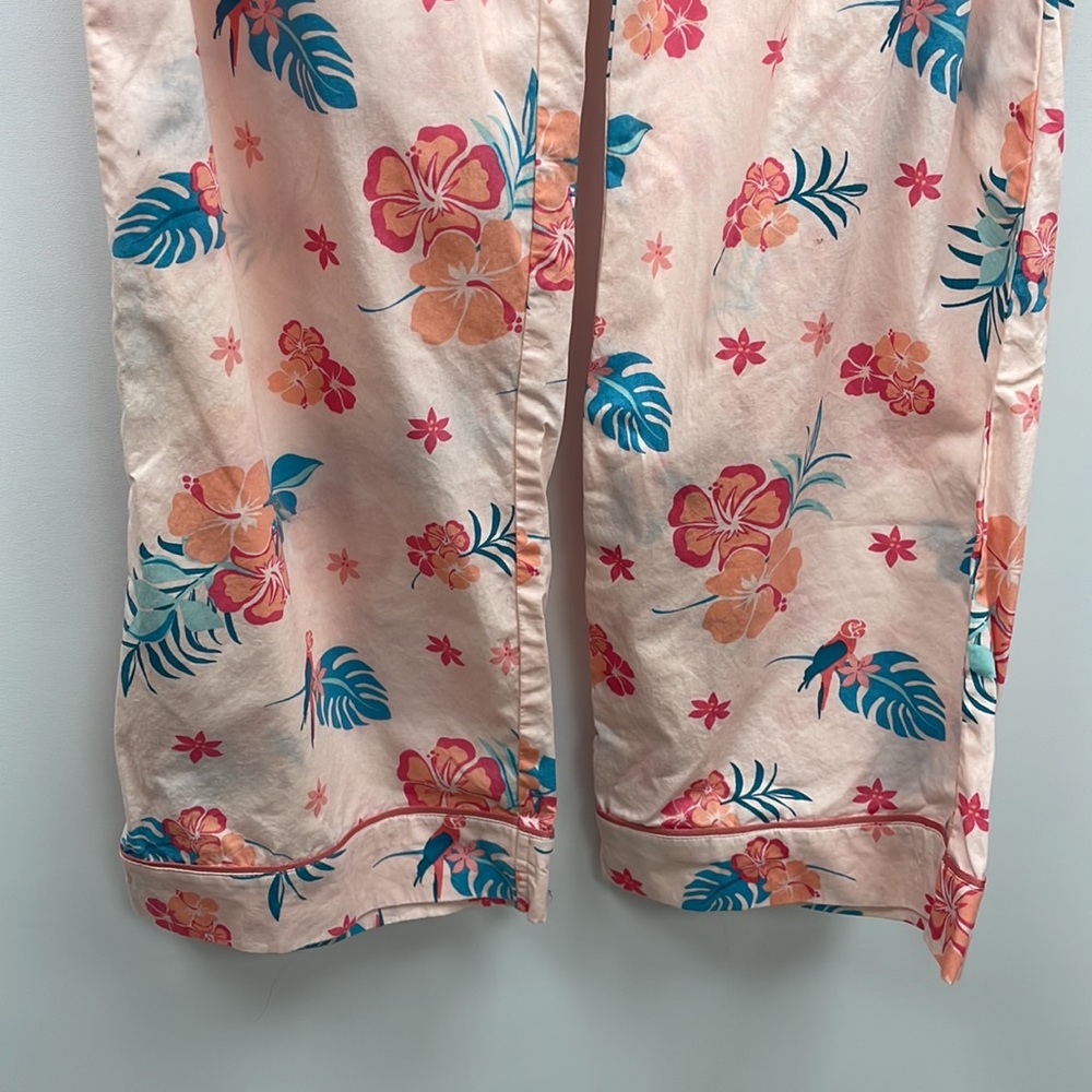 Margaritaville Dreams Hibiscus Floral Boyfriend Bootcut PJ Pants Tropical Pink - Picture 4 of 8